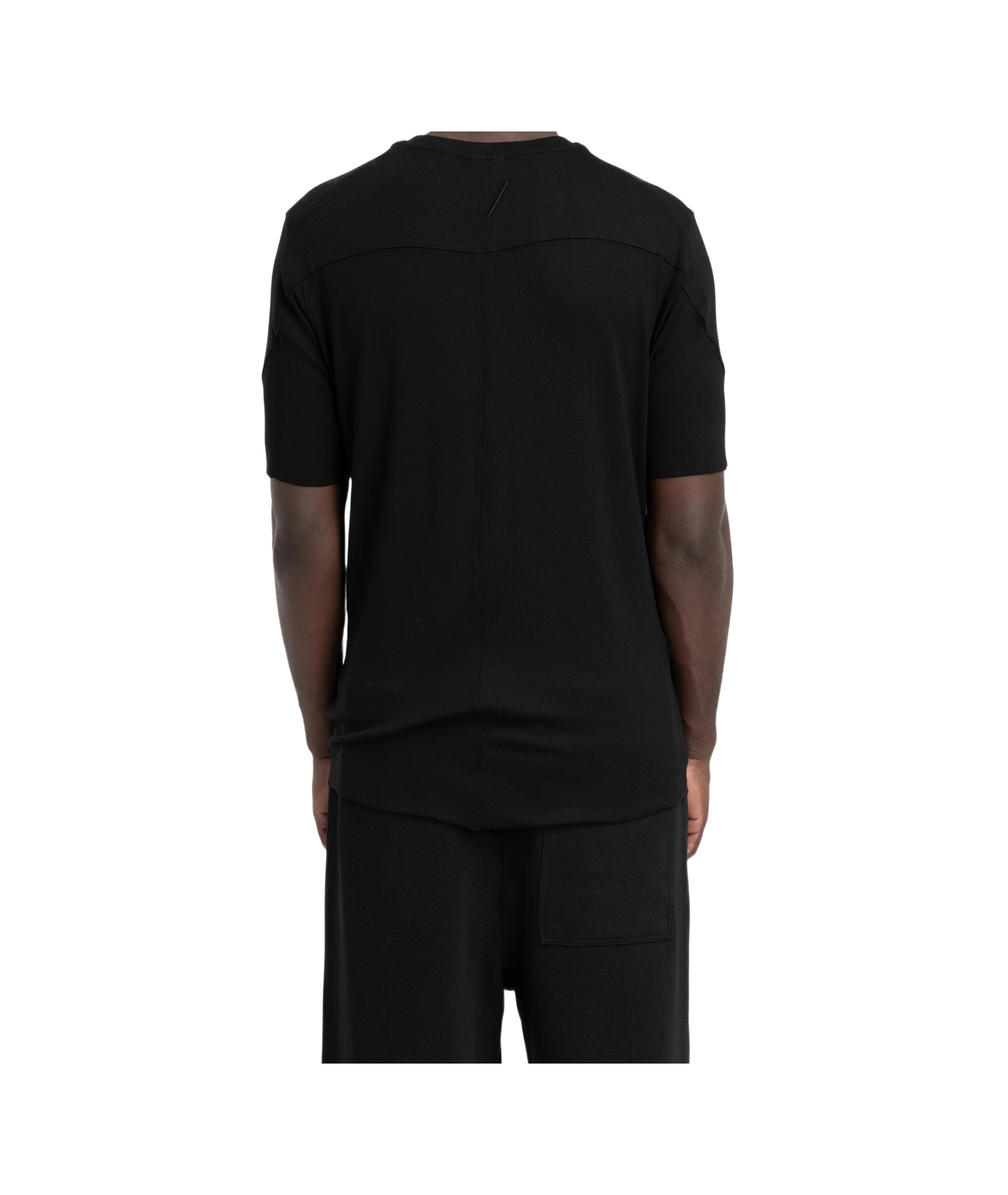 Thom Krom Double Layer Cotton T-shirt In Black