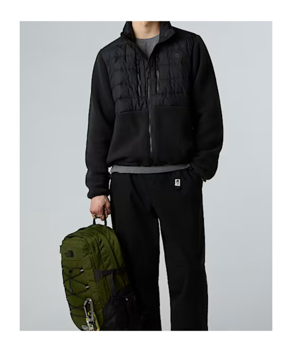 The North Face Mens Black Rmst Denali Tek High-neck Fleece-down Jacket Xl In Black