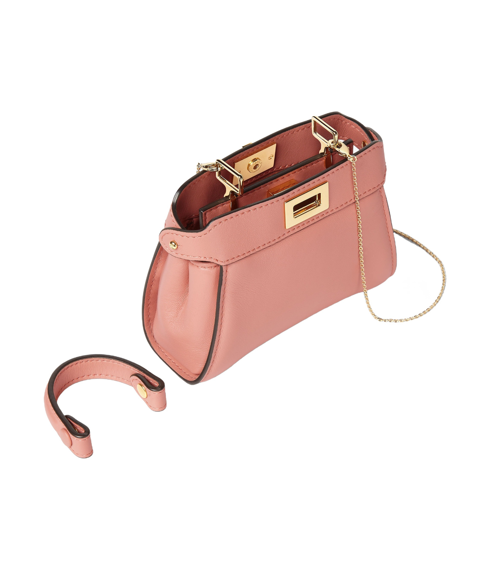 Fendi Nano Peekaboo Top-handle Mini Bag In Pink