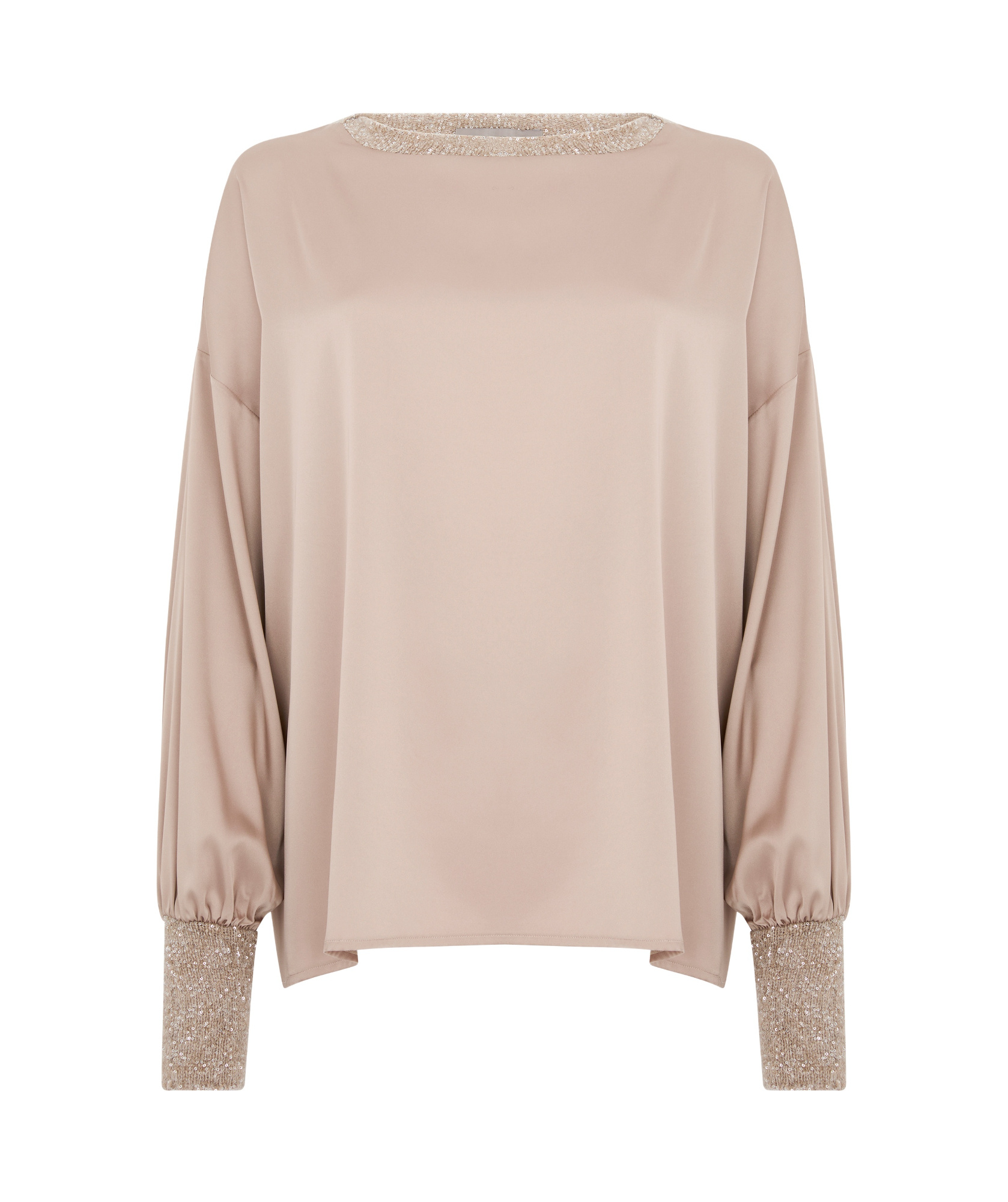 D Exterior Long-sleeved Blouse In Neutral
