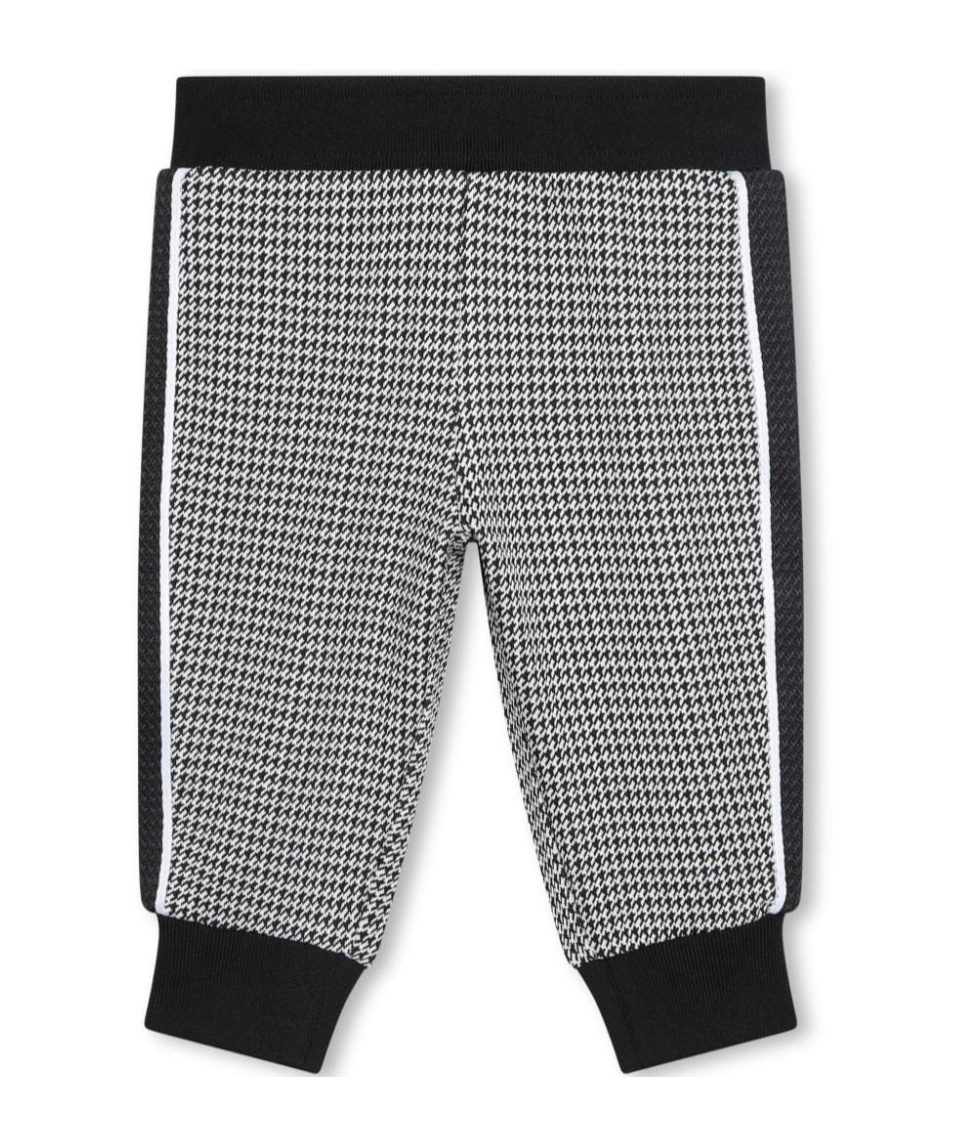 Hugo Boss Checked Sweatpants In Gray