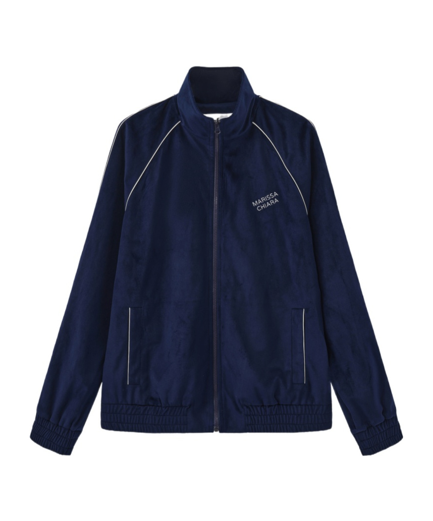 Marissa Chiara Long-sleeved Casual Jacket In Blue