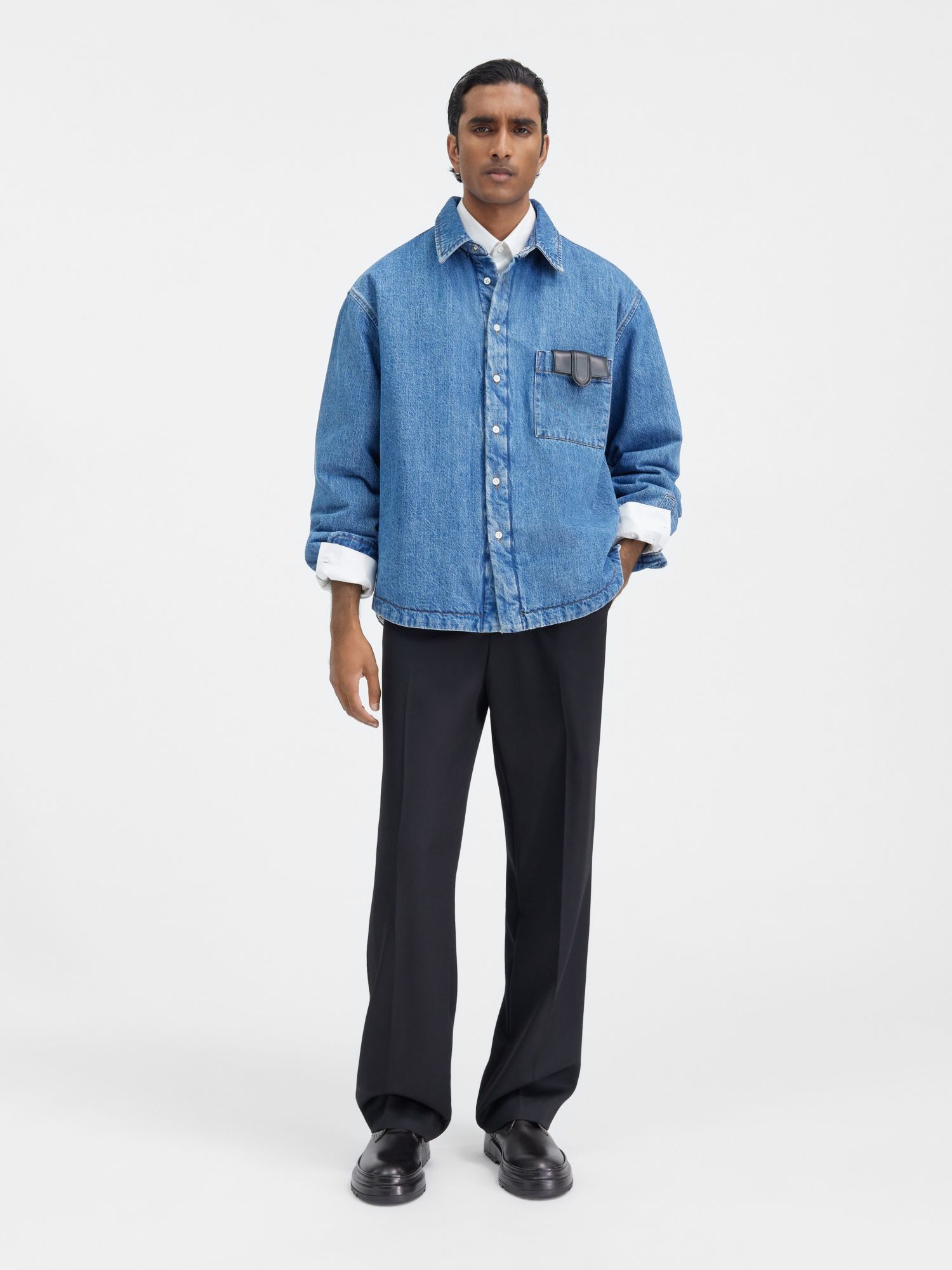Jacquemus La Chemise Boulanger Shirt Jacket In Blue