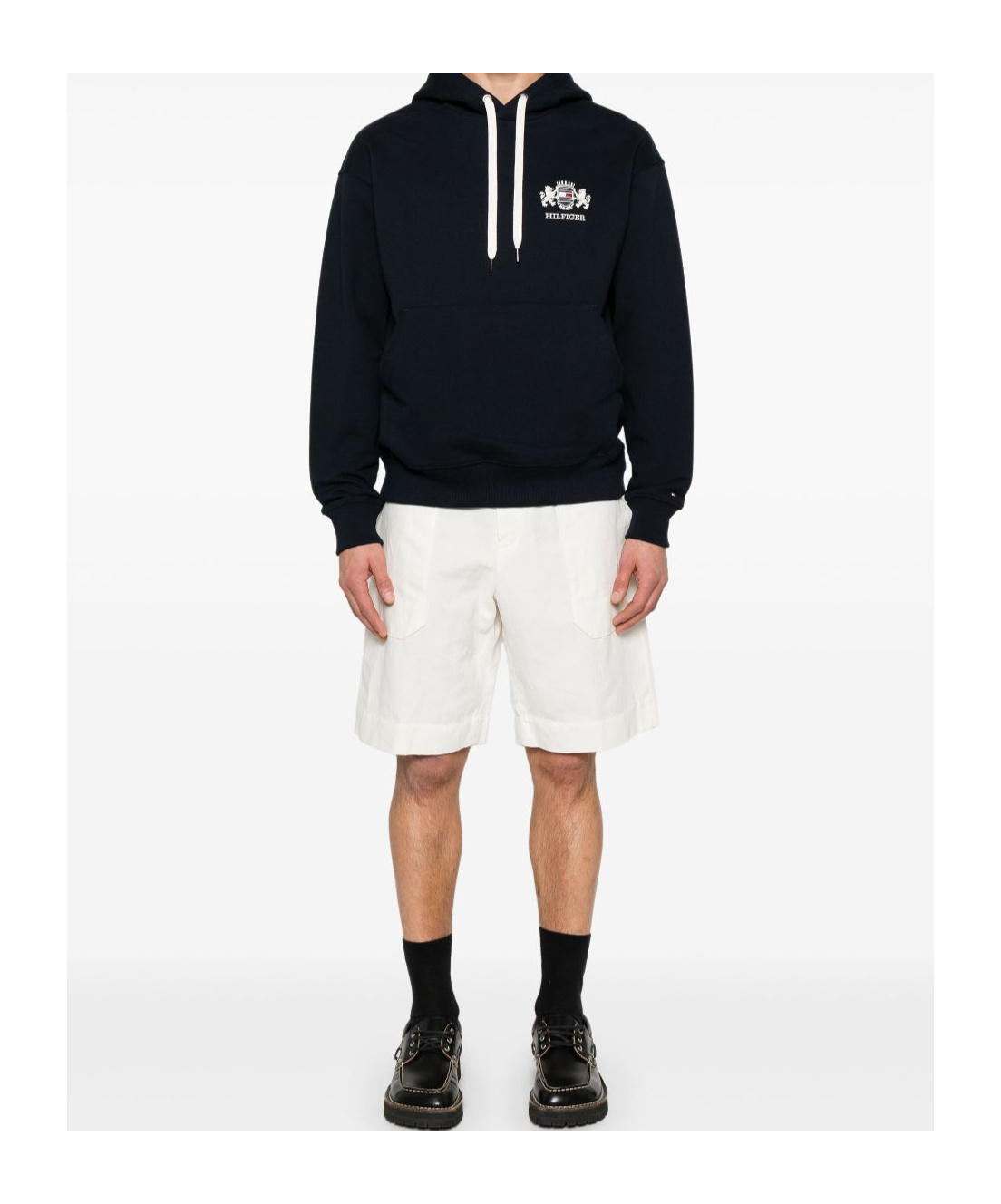Tommy Hilfiger Hooded Sweatshirt With Drawstring And Pocket In Black