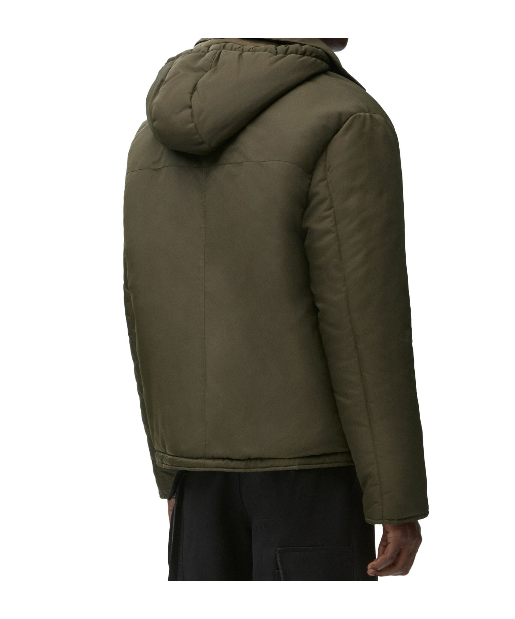 Loewe Nylon Hooded Jacket In Green