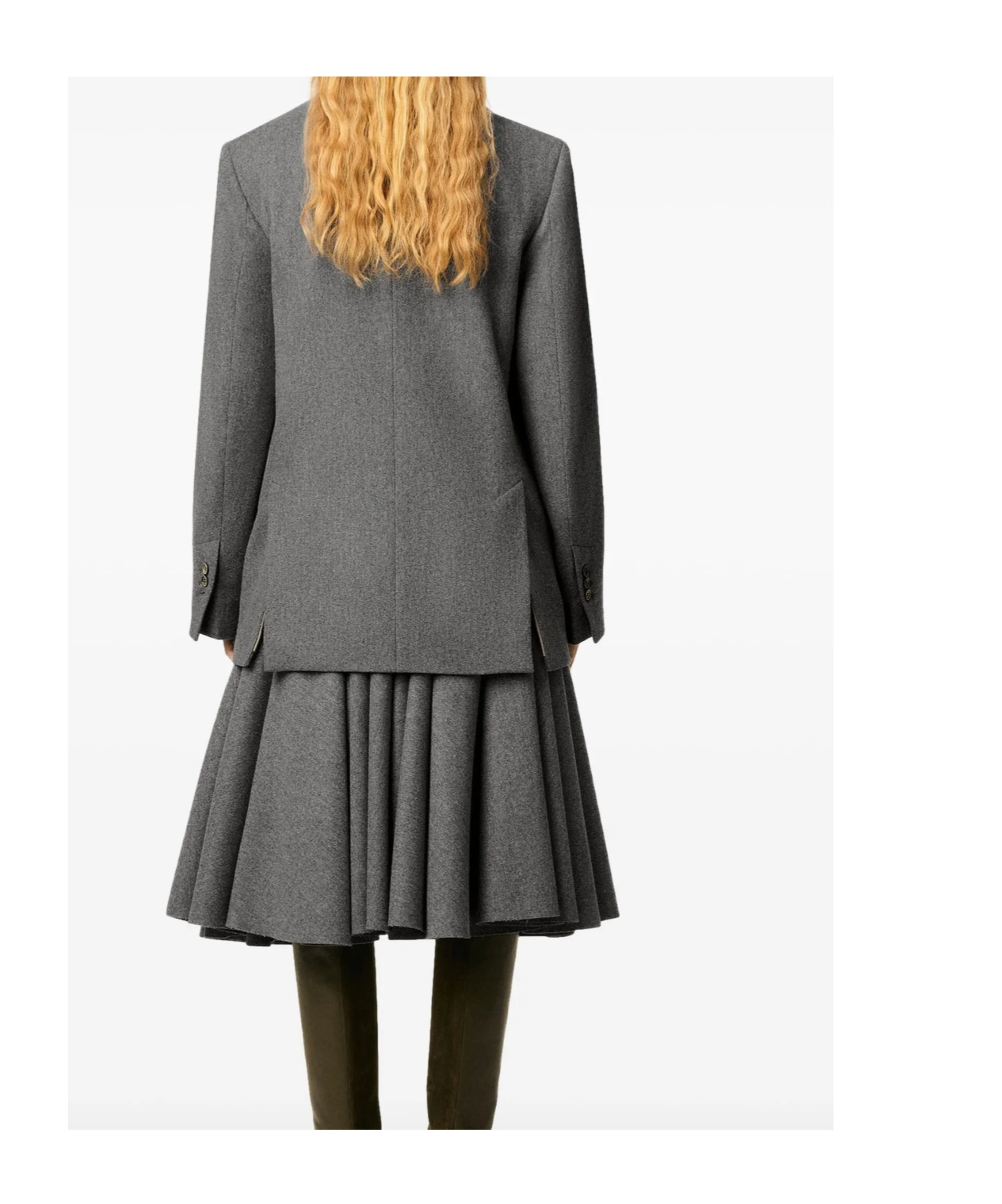 Ami Alexandre Mattiussi Grey Wool Loose Single Breasted Jacket Grey In Gray