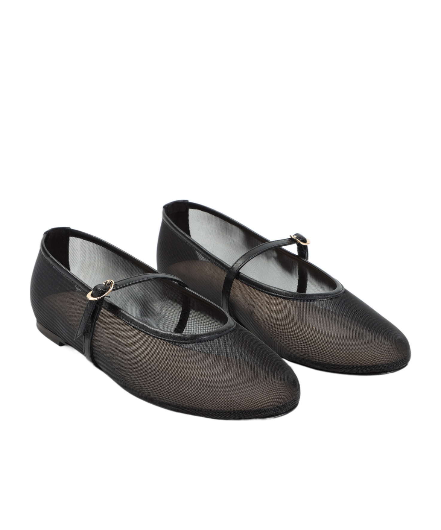 Shop Stuart Weitzman Round Toe Ballet Shoes In Black