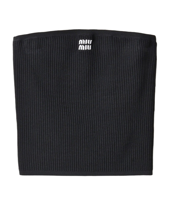 MIU MIU VISCOSE BANDEAU TOP