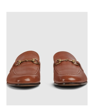 Gucci Jordaan Horse Buckle Loafers In Brown