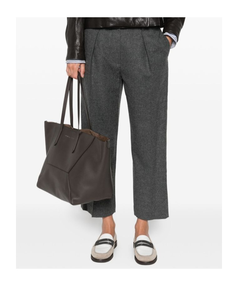 Brunello Cucinelli Pleated Trousers In Gray