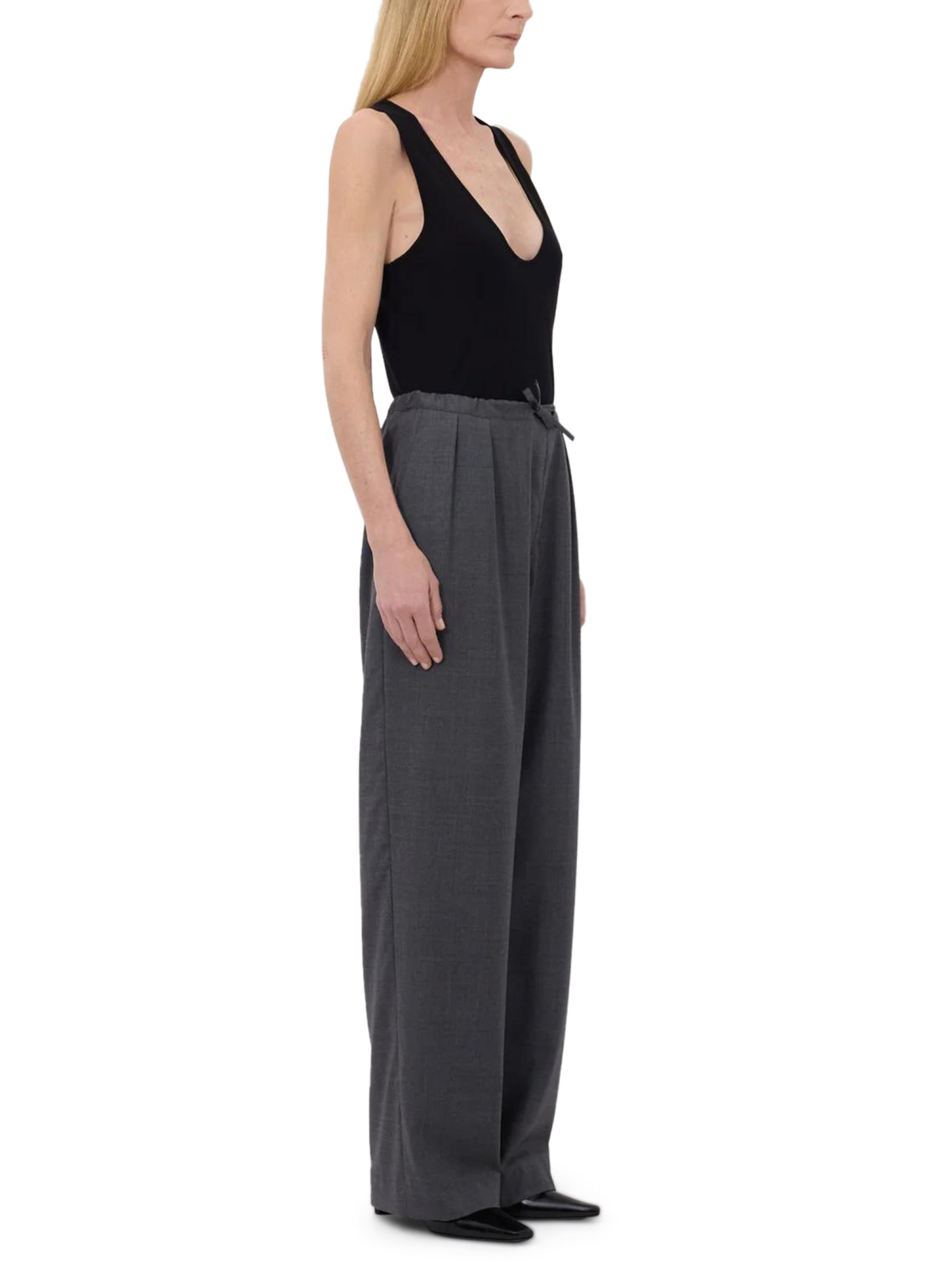Loulou Studio Cove Lds Stretch Waist Pants In Gray