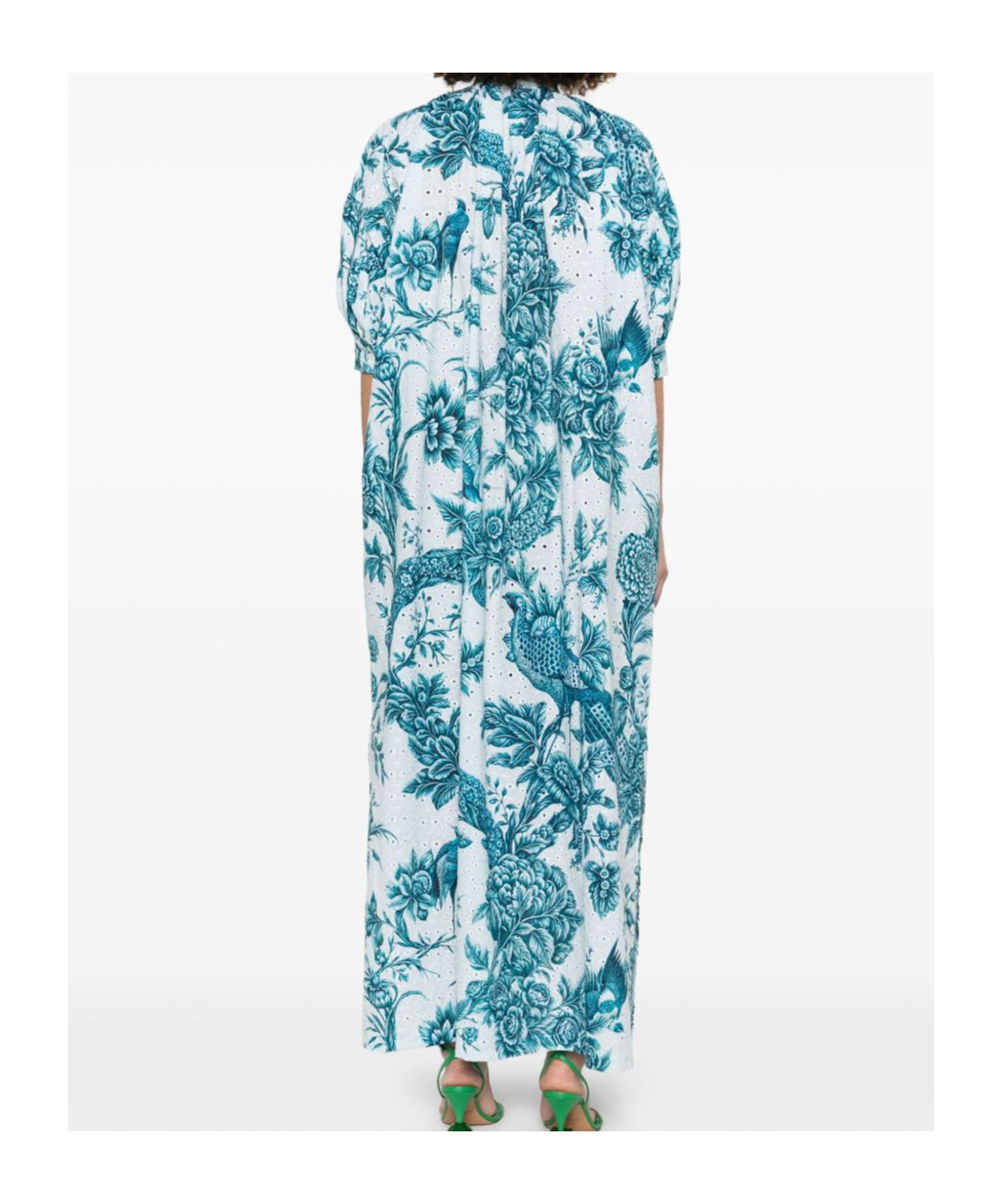 F.r.s For Restless Sleepers For Restless Sleepers Printed Cotton Maxi Dress In Blue