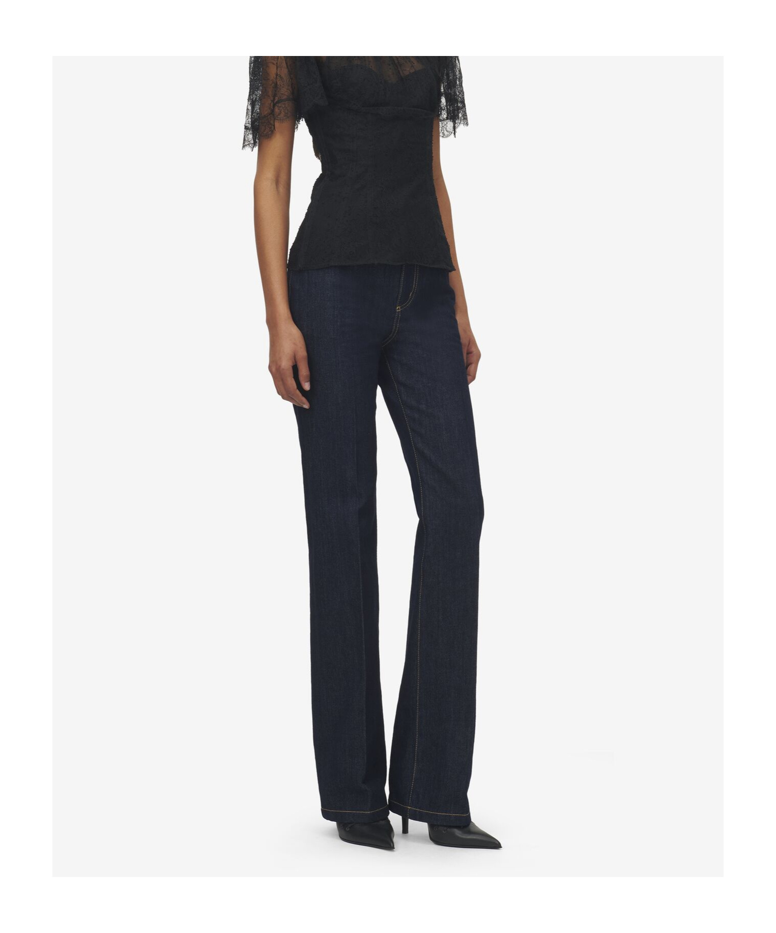 Alexander Mcqueen Flared Jeans In Blue