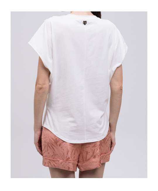 Twinset Floral Patch T-shirt In White