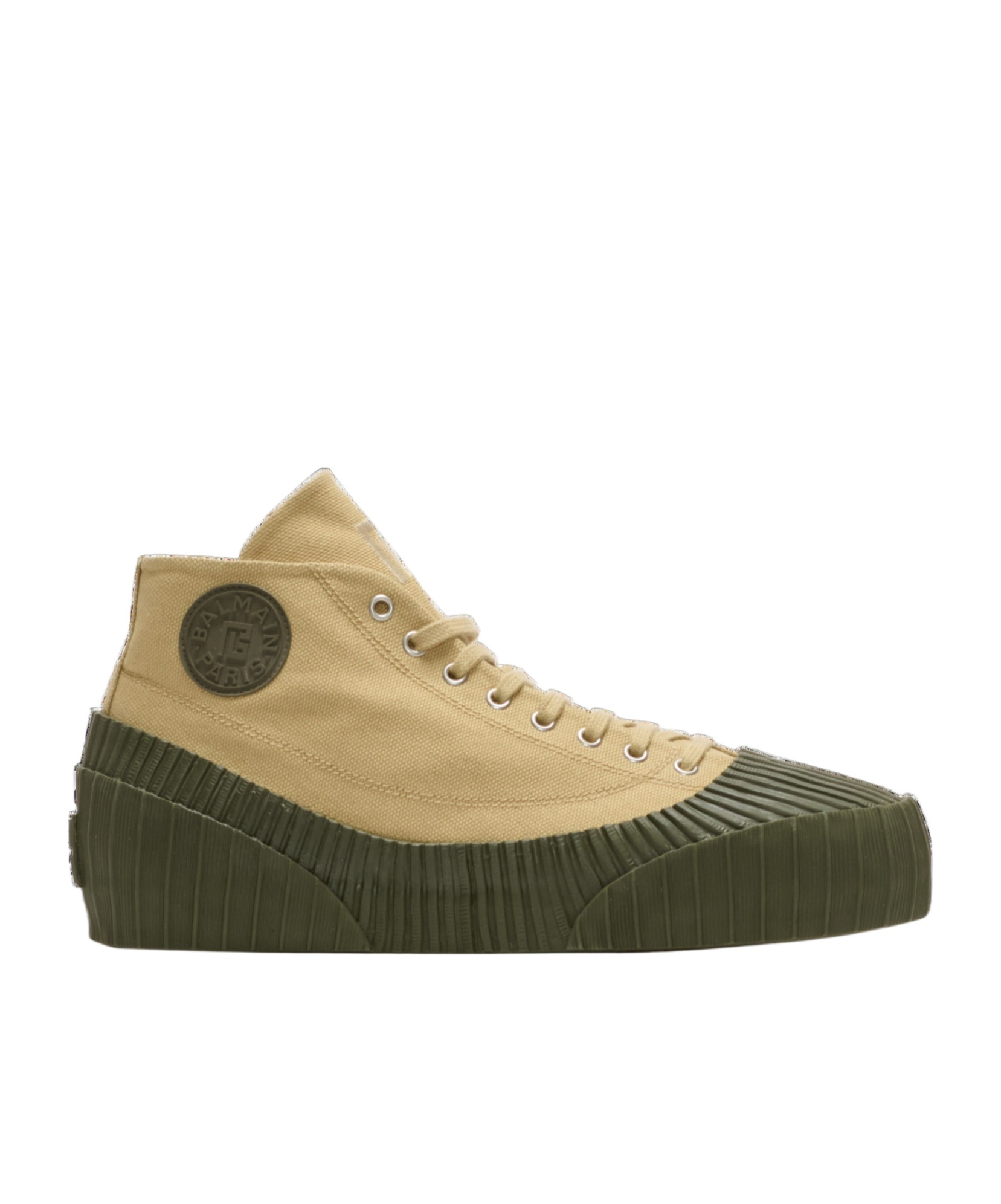 Balmain Riff Low Canvas Sneakers In Neutral