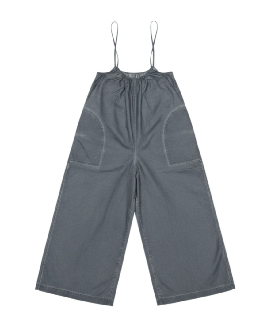 Uma Wang Paul Spaghetti Strap Jumpsuit In Blue