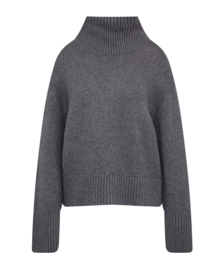 Lisa Yang Fleur Turtleneck Sweater In Gray
