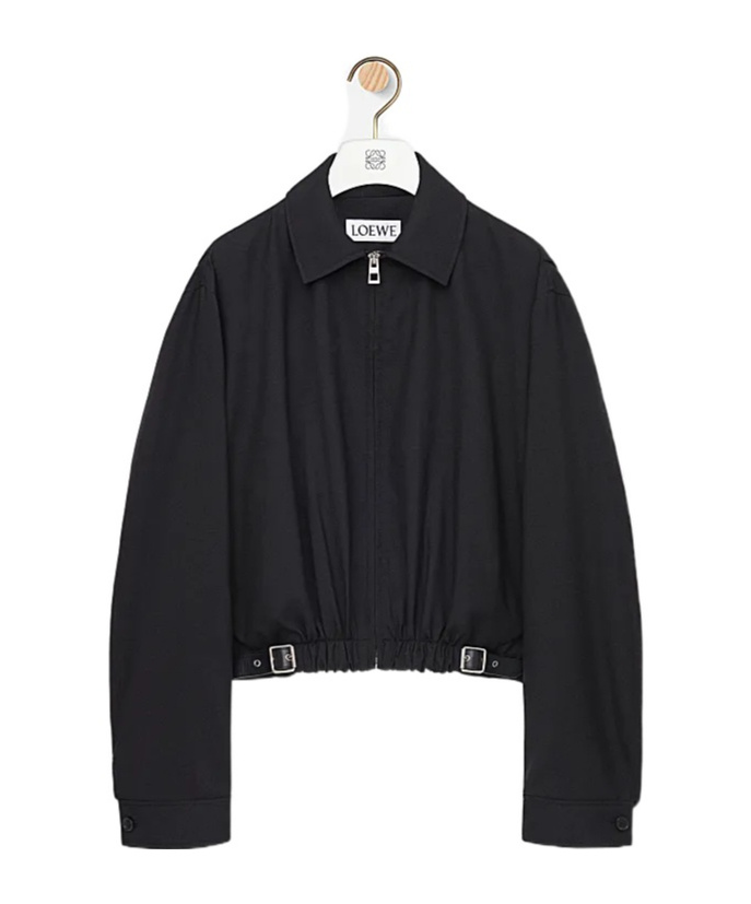 Loewe Belted Balloon Jacket In Black