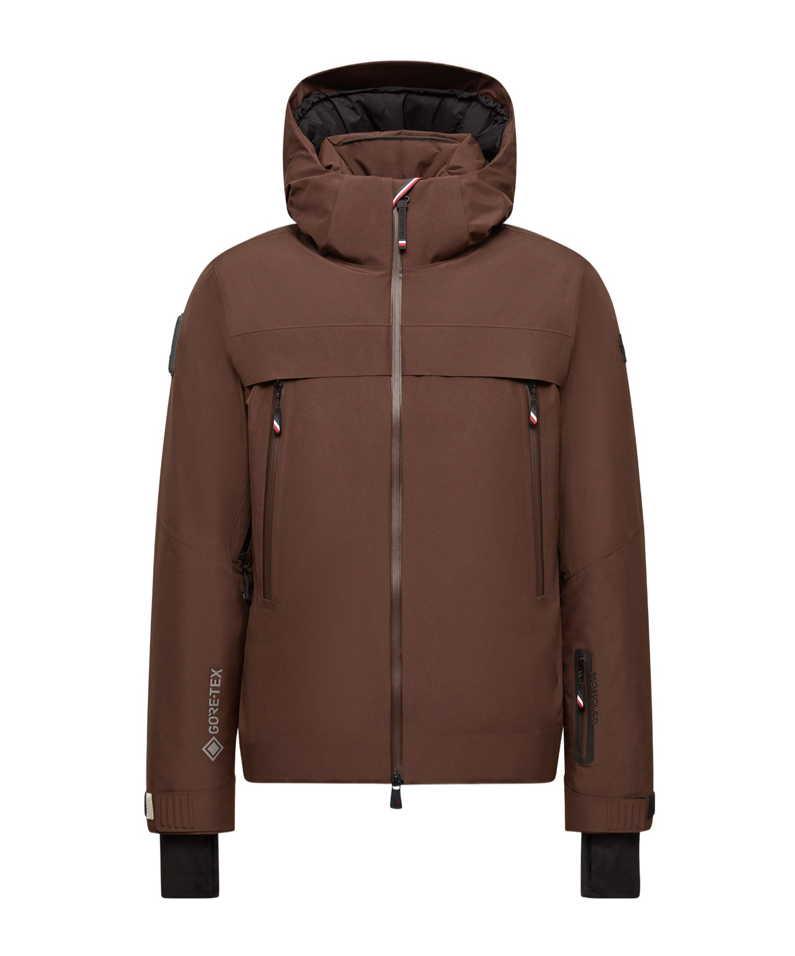 Moncler Balmhorn Hooded Gore-tex Down Ski Jacket In Brown