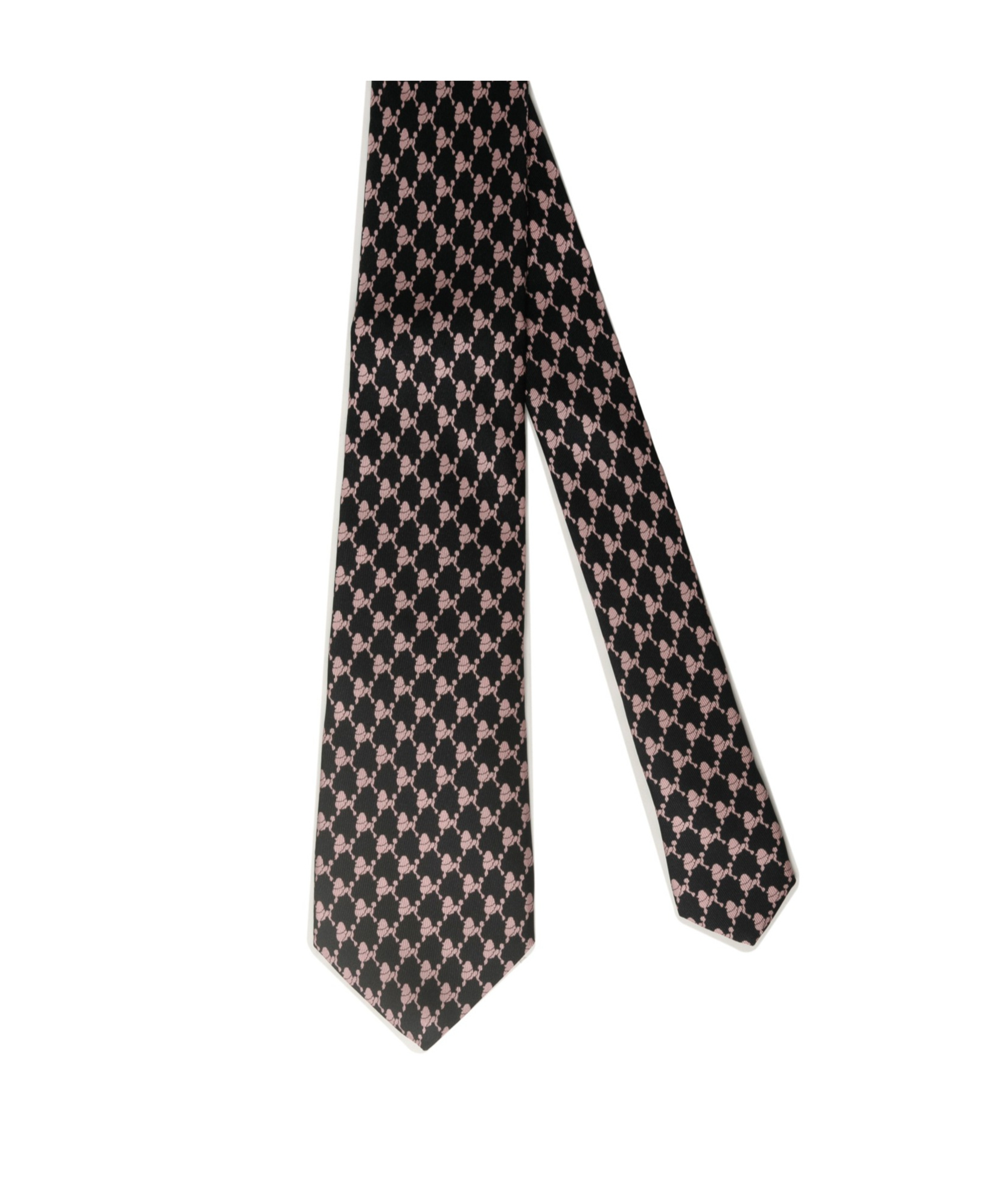 Mulberry Logo Pointed Tie In Black