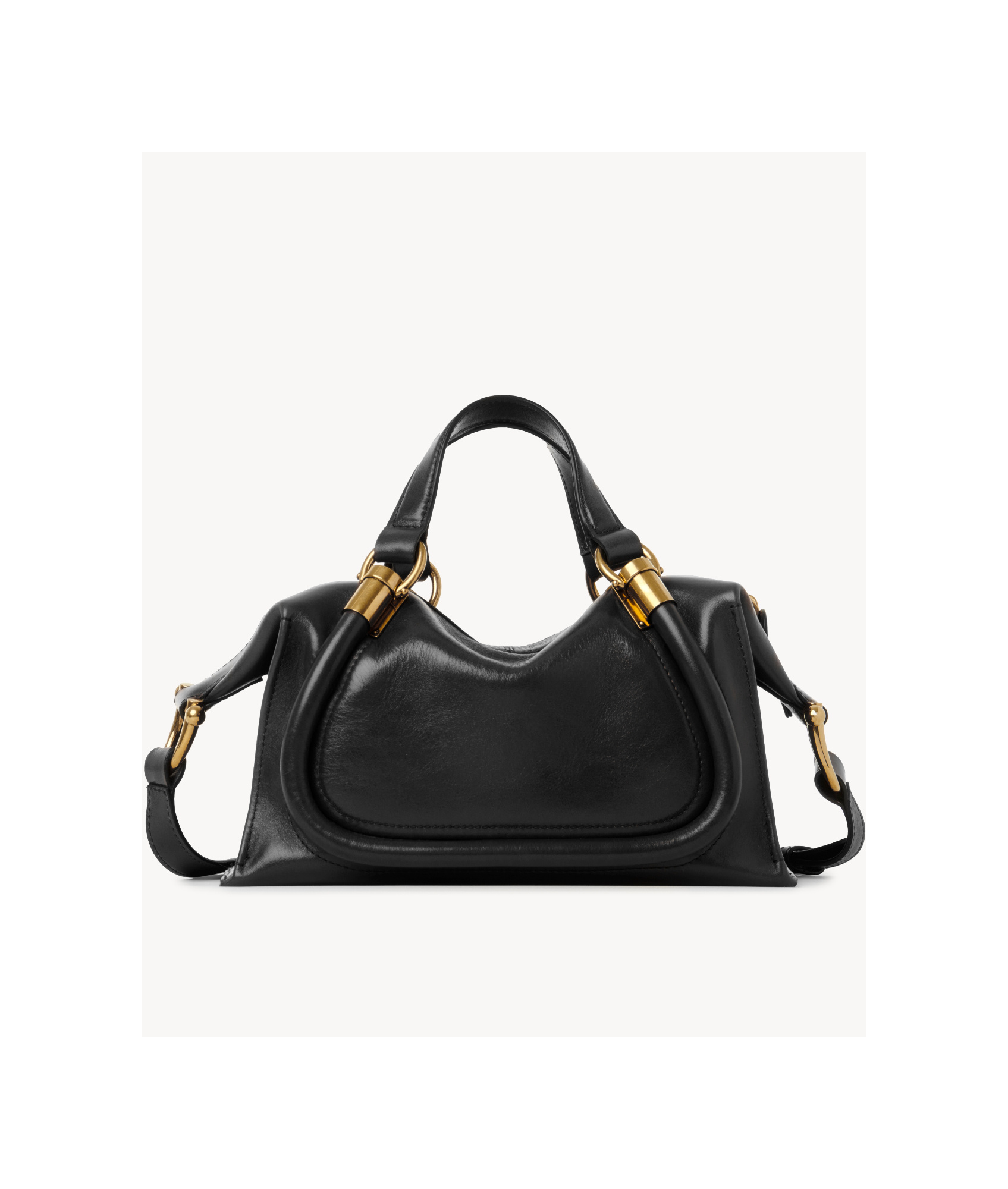 Chloé Paraty 24 Leather Shoulder Bag In Black
