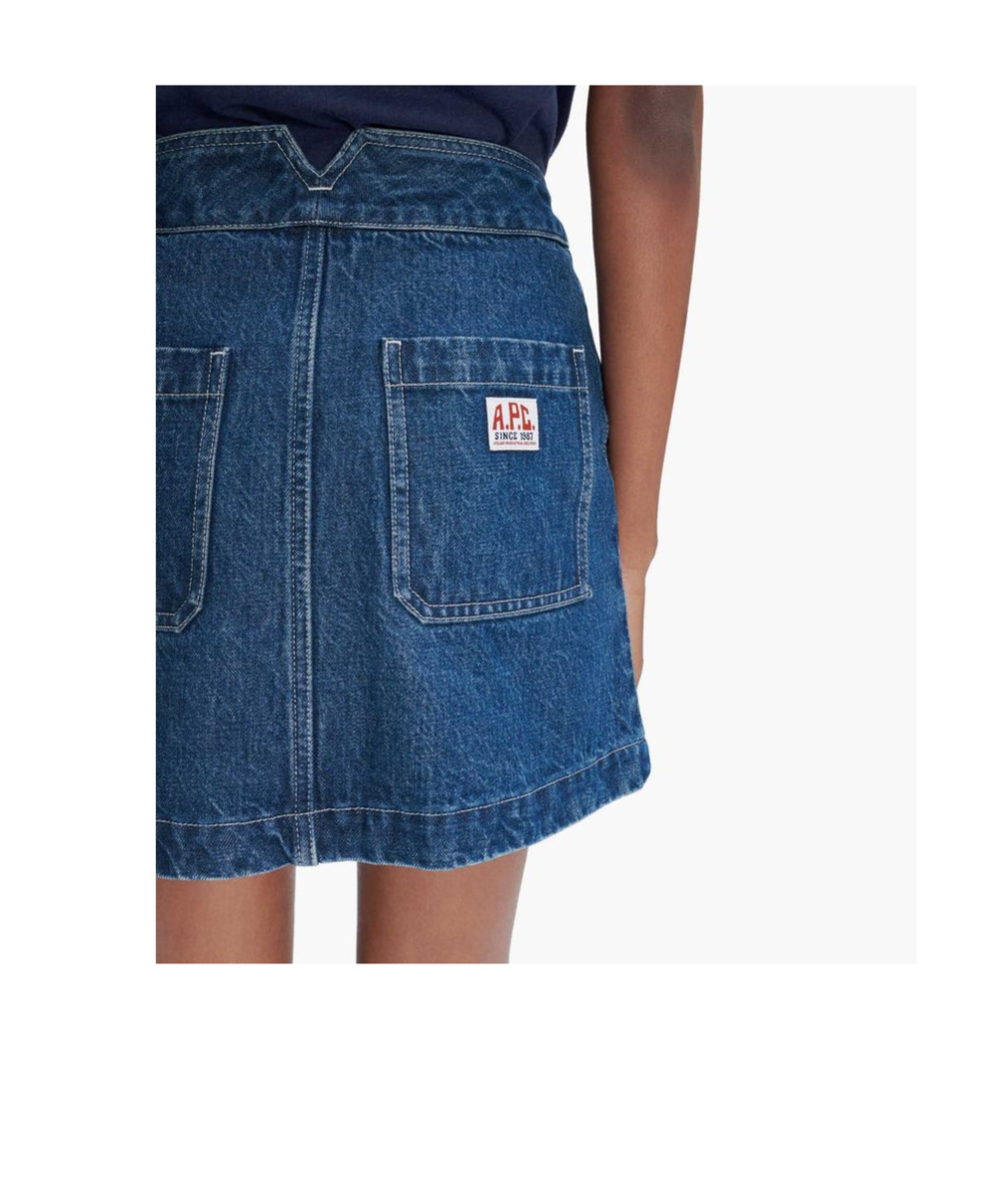Apc Denim Skirt In Blue