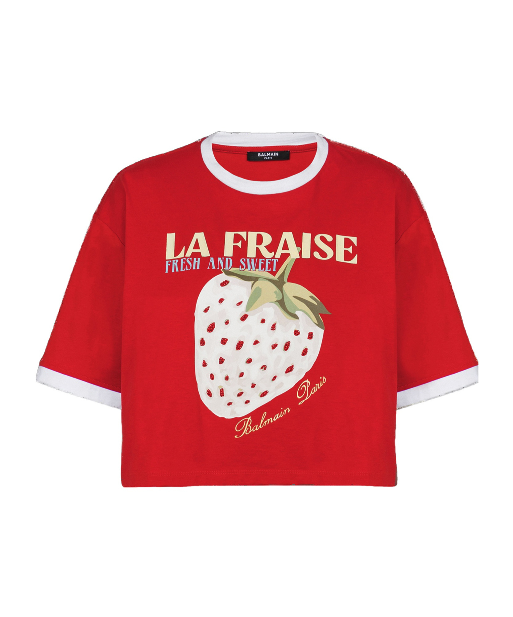 Balmain Short T-shirt In Red