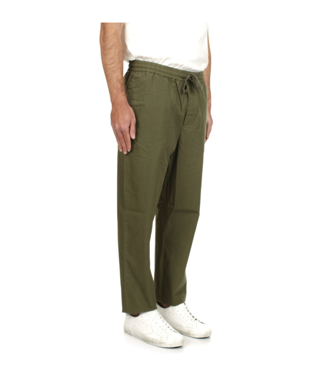 Woolrich Elastic Waist Casual Pants In Green