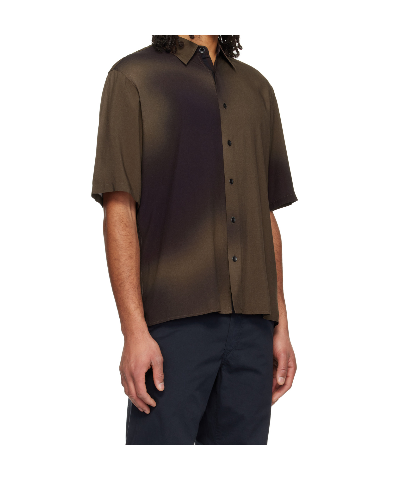 Rag & Bone Brown Dalton Printed Shirt In Black