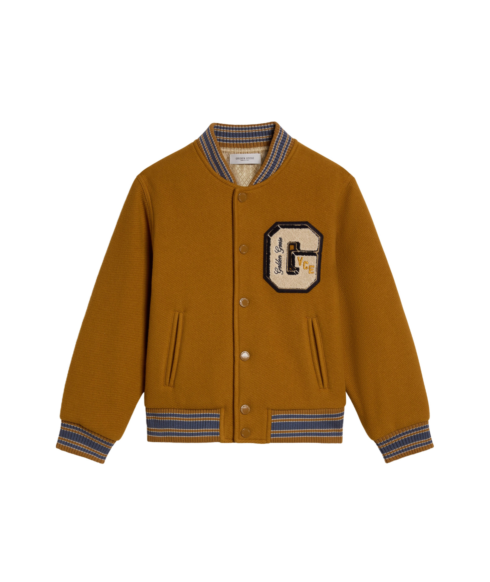 Golden Goose Journey Patch-embellished Bomber Jacket In Brown