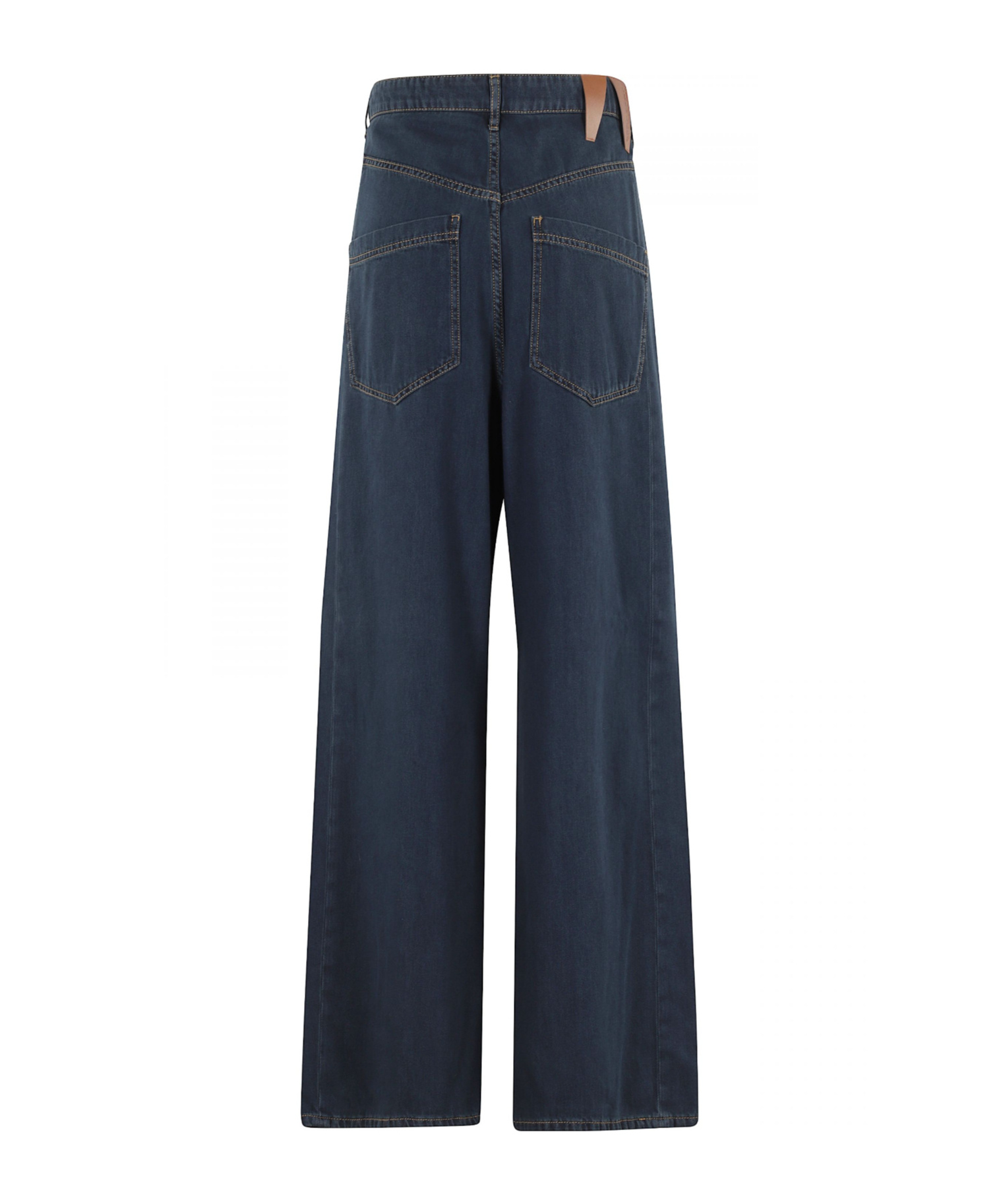 Darkpark Ines Fold Over Tencel Denim Jeans In Black