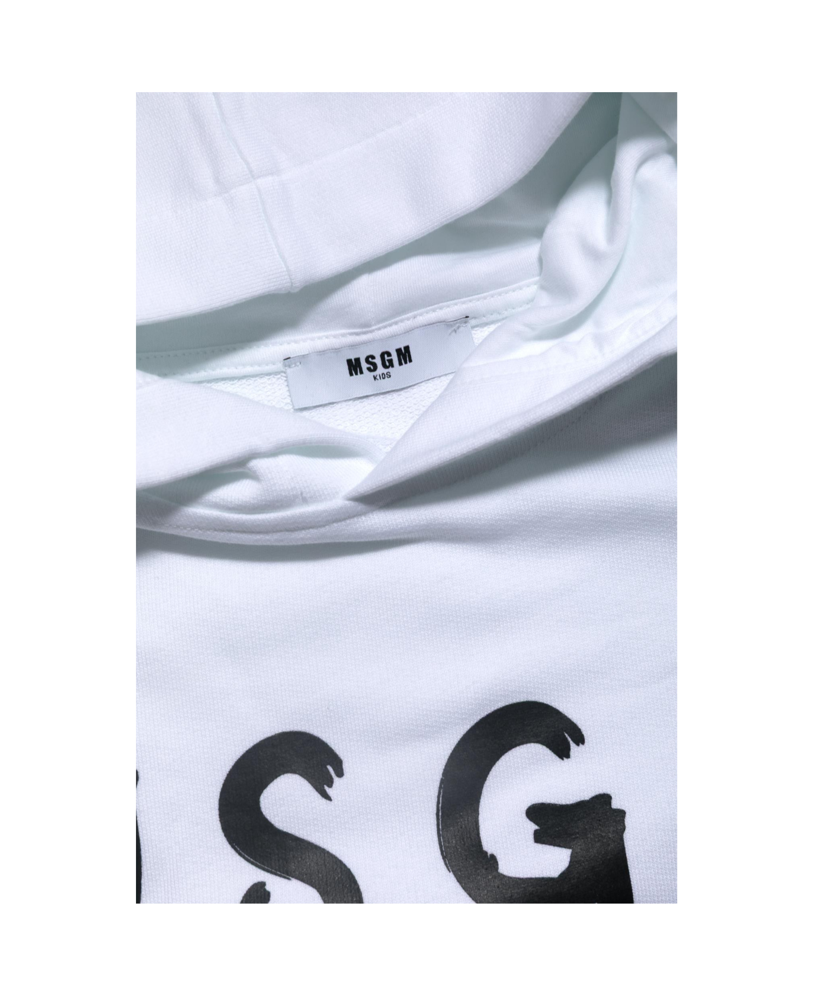 Shop Msgm Logo-print Hoodie In White