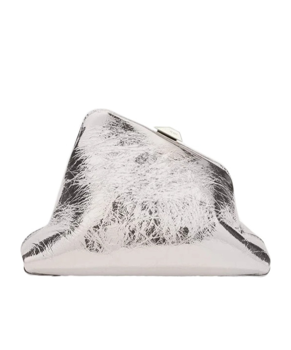 Attico ''day Off Small'' Silver Clutch In Silver