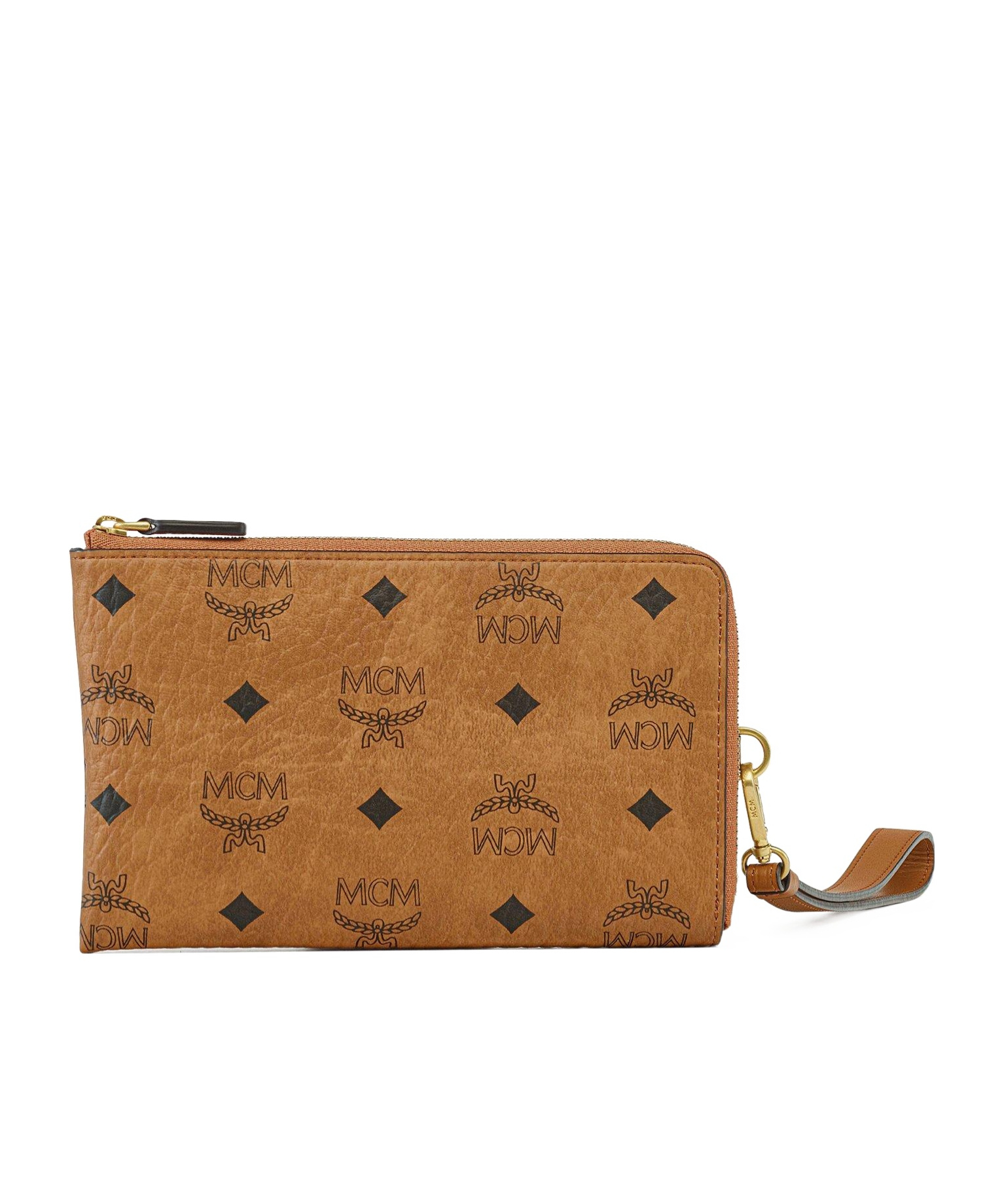 Mcm Ottomar Travel Pouch In Visetos In Brown