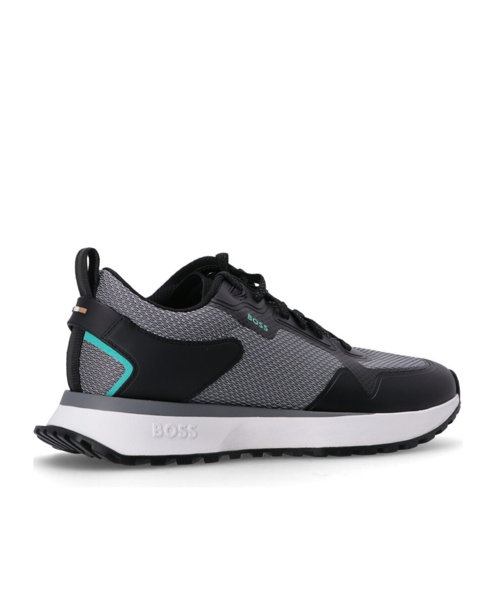 Hugo Boss Boss Jonah Run Black Mesh Sneaker In Black