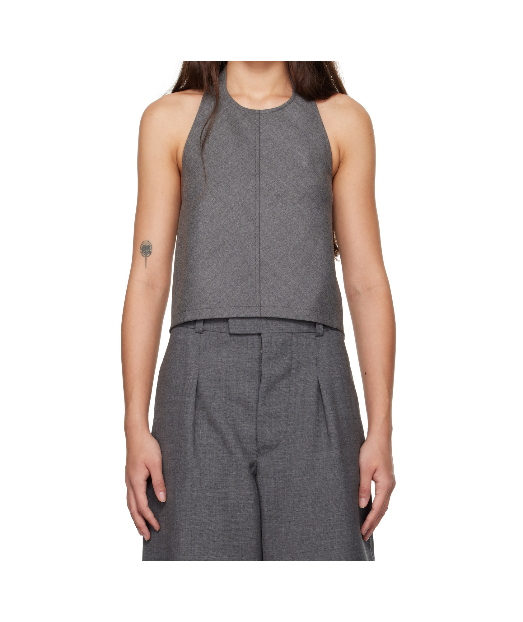 WARDROBE.NYC BACKLESS HALTERNECK TOP