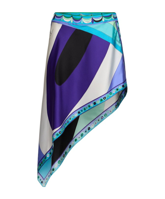 Shop Emilio Pucci Printed Chevron Mini Skirt