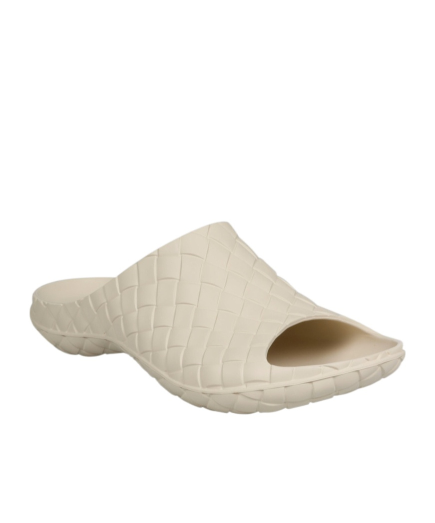 Bottega Veneta Intreccio Slip-on Slides In Nude