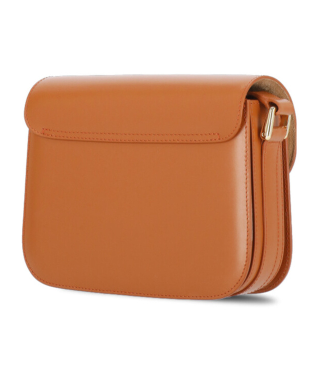 Apc A.p.c. Grace Logo Printed Small Shoulder Bag In Orange