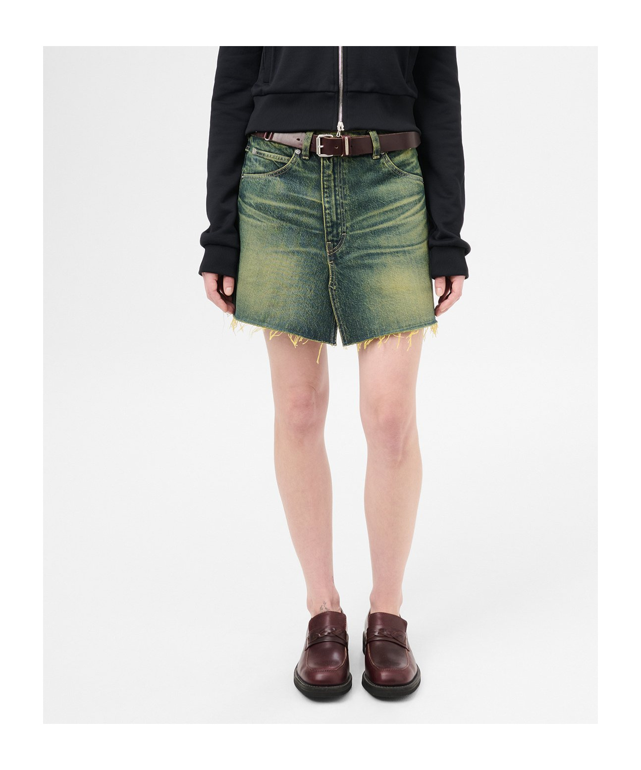Shop Our Legacy Cover Mini Skirt In Green