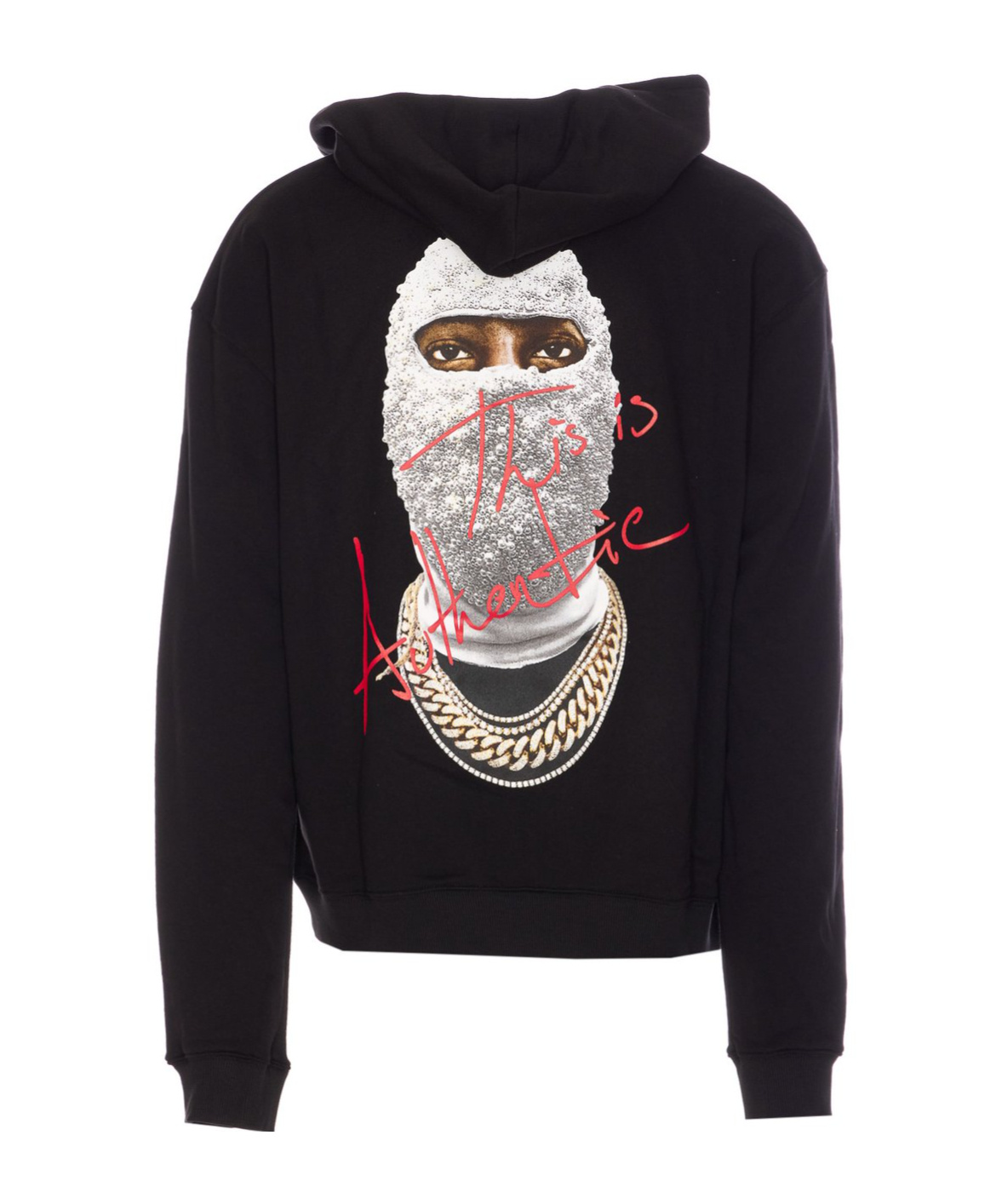 Ih Nom Uh Nit Relaxed Fit Black Hoodie With Graphic Design In Black