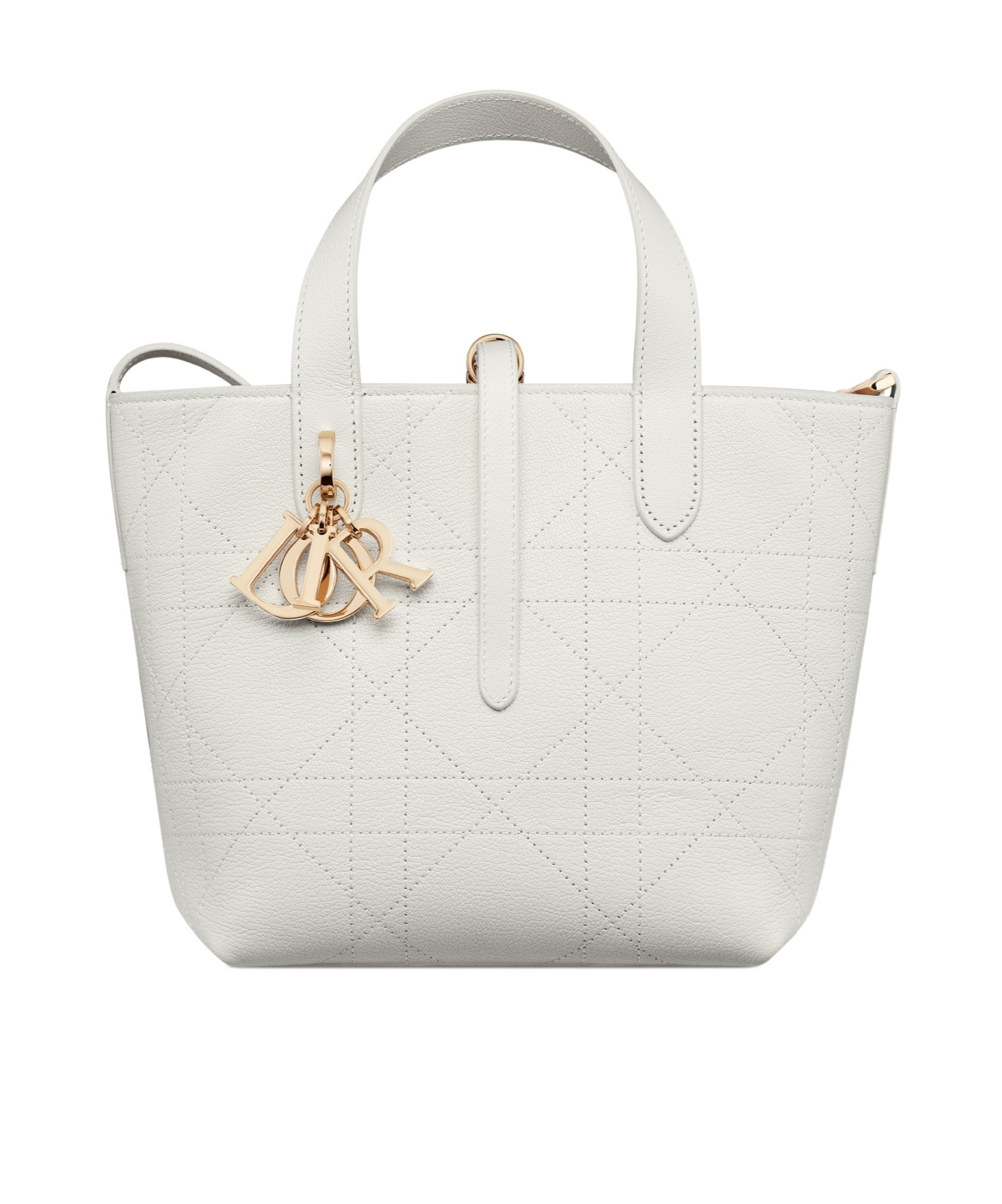 Dior Small  Toujours Vertical Tote In White