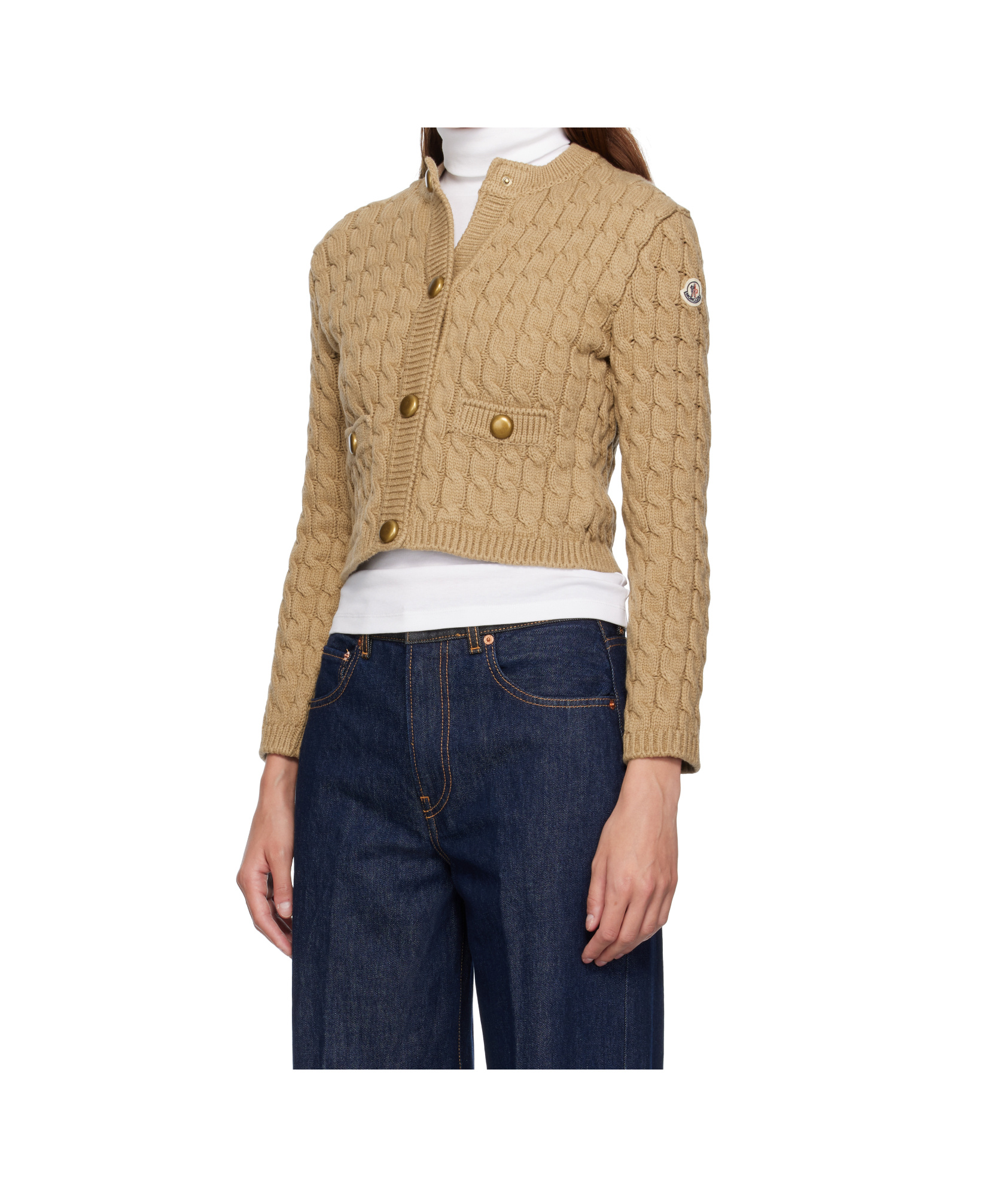 Moncler Long-sleeved Cardigan In Multi