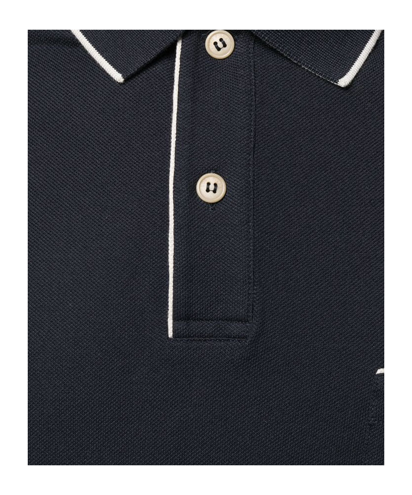 Loro Piana Regatta Short-sleeved Polo Shirt In Navy Blue