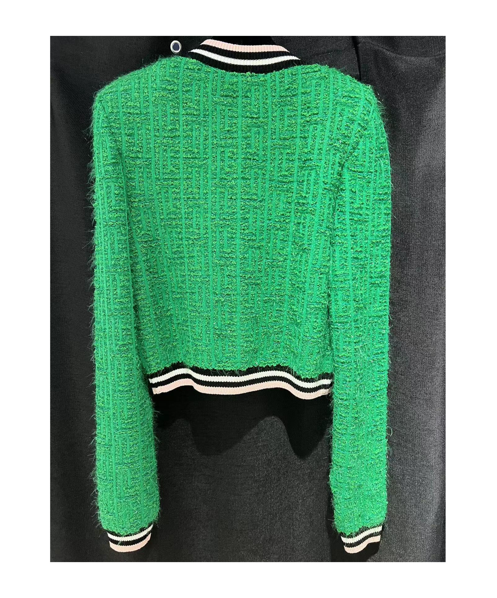BALMAIN STRIPED TRIMMED CASUAL JACKET