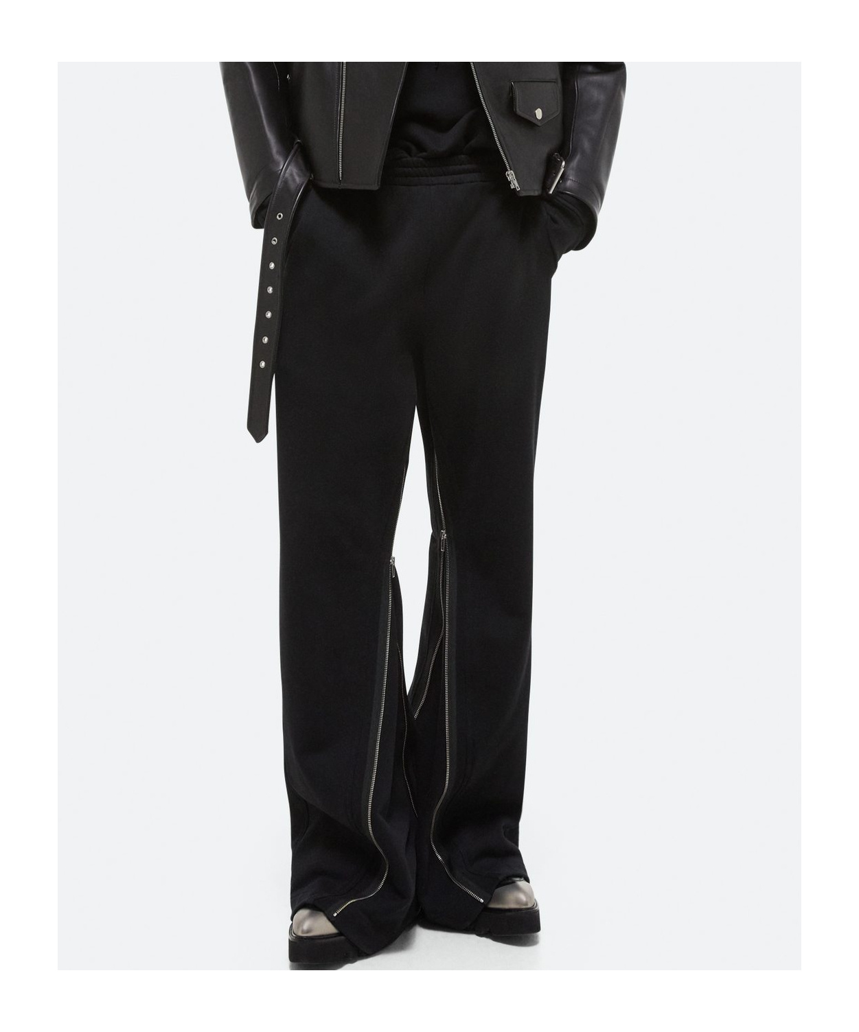 Helmut Lang Gusset Cotton Track Pants In Black