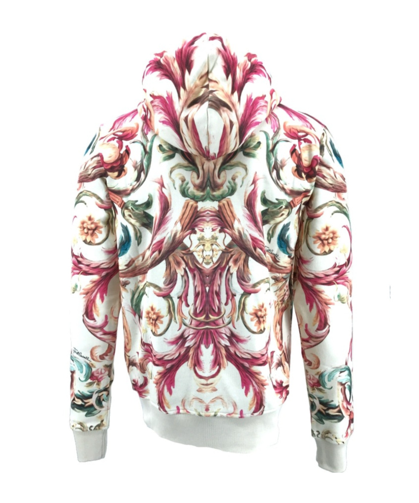 Just Cavalli Zipper Long-sleeved Sweater In White