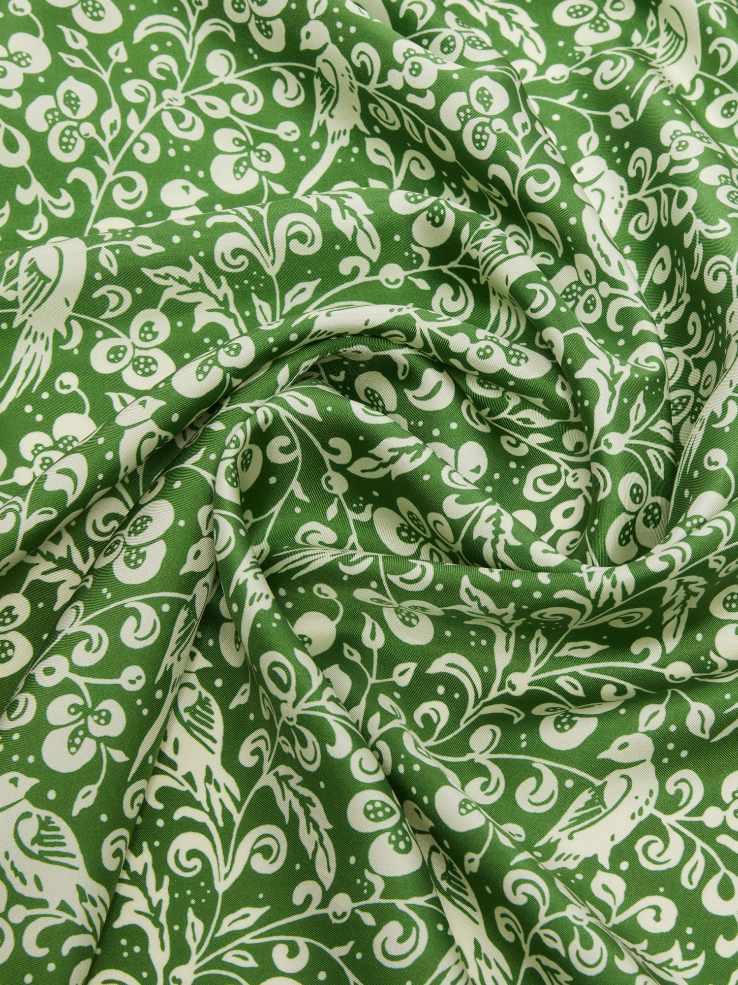 Weekend Max Mara Square Silk Scarf In Green