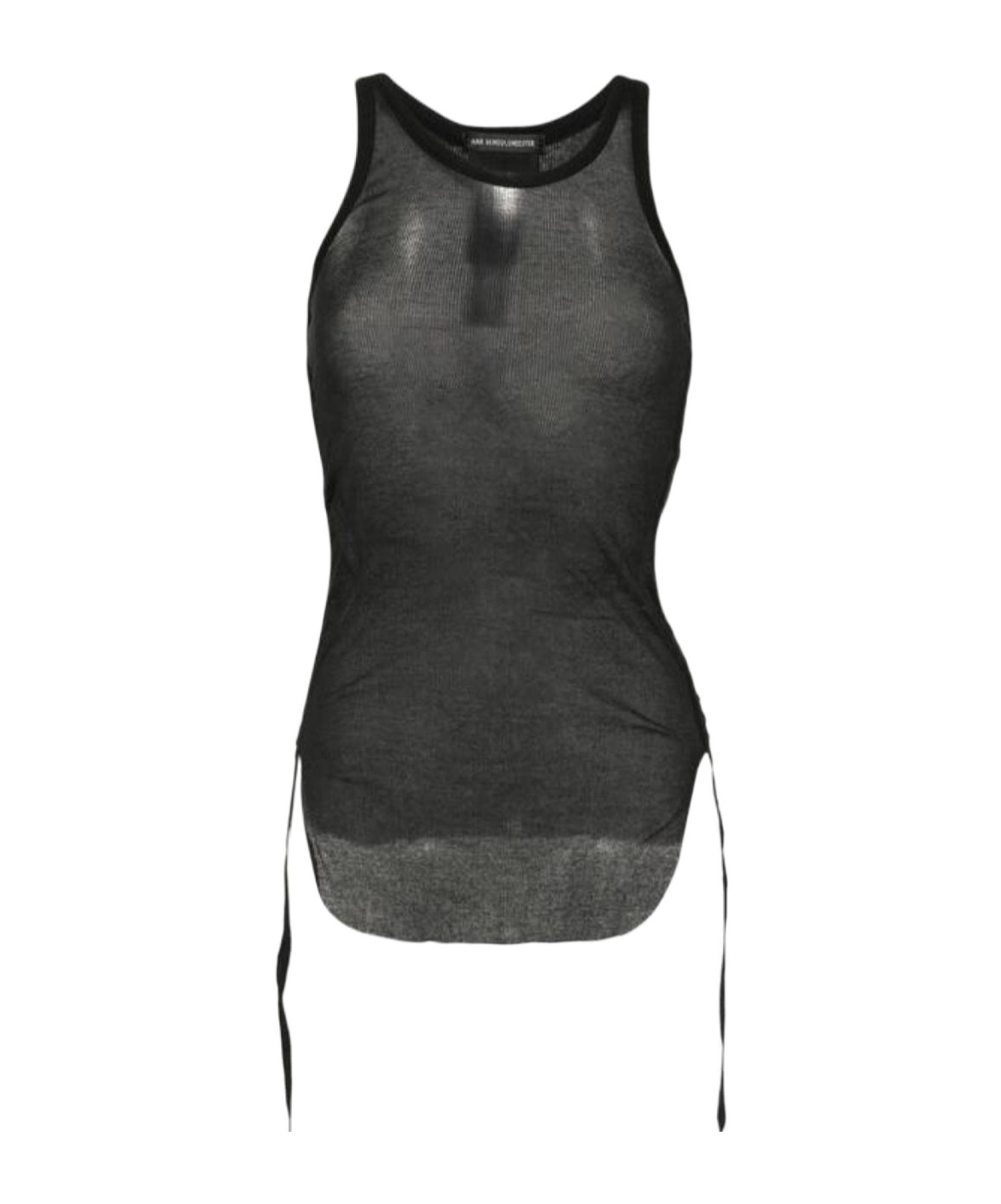 Ann Demeulemeester Sleeveless Cotton Top In Black