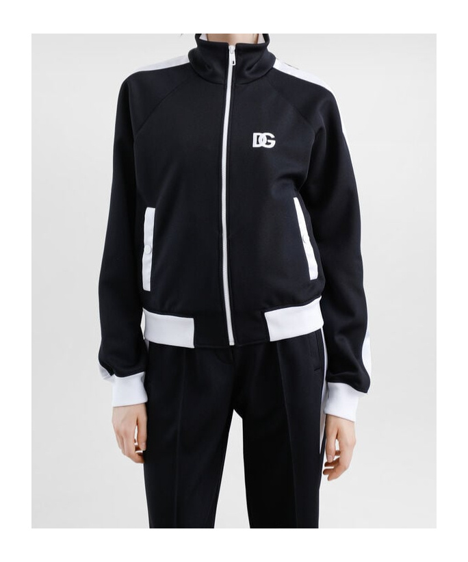 Dolce & Gabbana Logo-embroidered Sweatshirt In Black